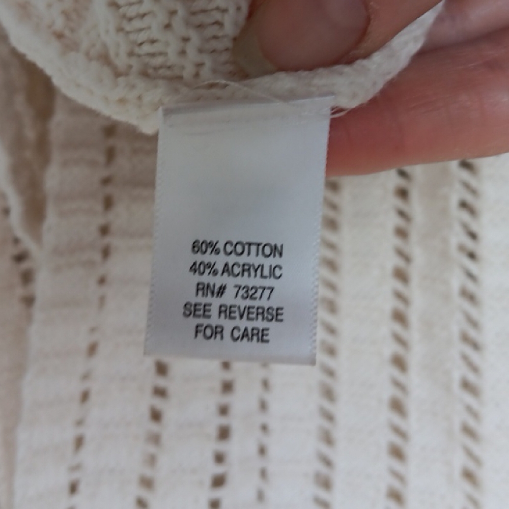 Cream Open-Knit Sweater - Picture 6 of 13